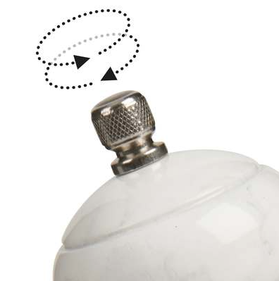 Trudeau Professional Pepper Mill White Marble 9" Trudeau by Kitchen Niche
