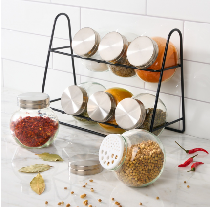 Trudeau Marshall Spice Rack – 8 Bottles Trudeau by Kitchen Niche