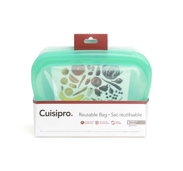 Cuisipro Reusable Bags – Stand-Up, 1300ml – Green Cuisipro by Kitchen Niche