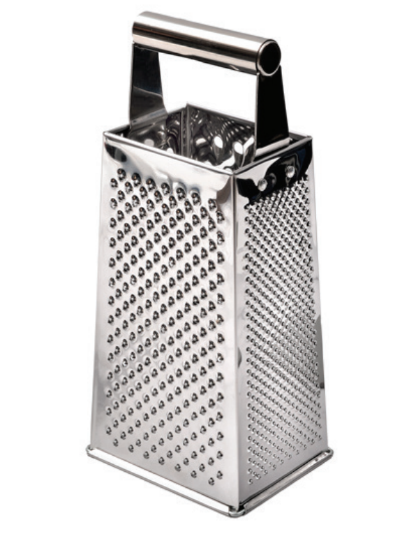 Vitantonio Stainless Steel 4-Sided Grater with Riveted Handle – 24x11cm