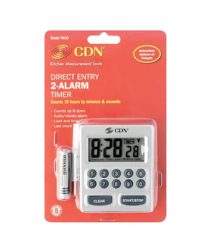 CDN Big Digit Digital Timer - Silver