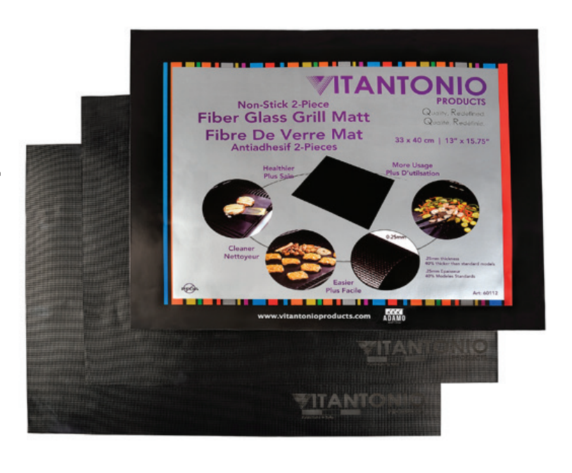 Vitantonio 2-Piece Fiber Glass Grill Mats – 33x40cm