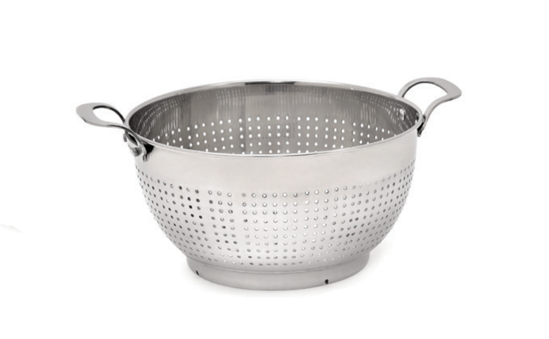Vitantonio 18/10 Stainless Steel Multi-Hole Colander with Riveted Handle – 5qt/25.5cm