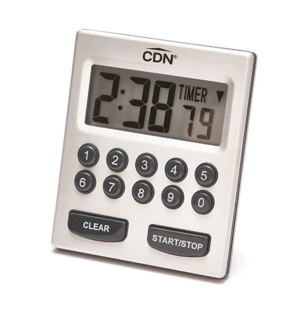 CDN Big Digit Digital Timer - Silver