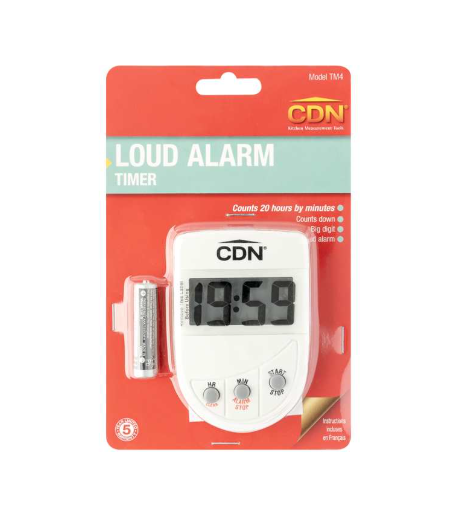 CDN Big Digit Digital Timer 20-Hour - White