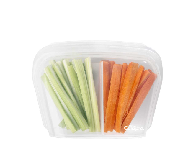 Cuisipro Reusable Bags – Stand-Up w/Divider, 1300ml – Clear Cuisipro by Kitchen Niche