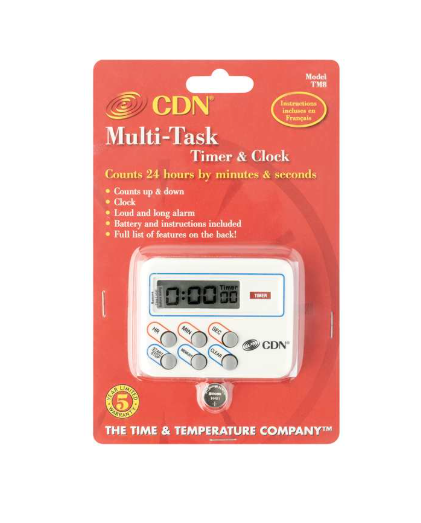 CDN Multi-Task Digital Timer Clock - White