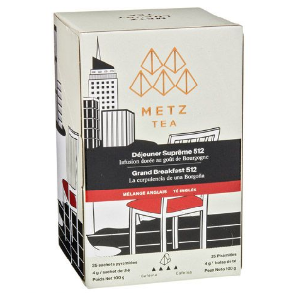 Metropolitan Tea Metz Grand Breakfast Tea – Box of 25 Teabags