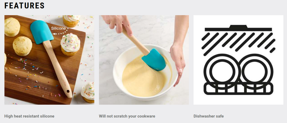 Trudeau Spoon Spatula – Tropical – 12" Trudeau by Kitchen Niche