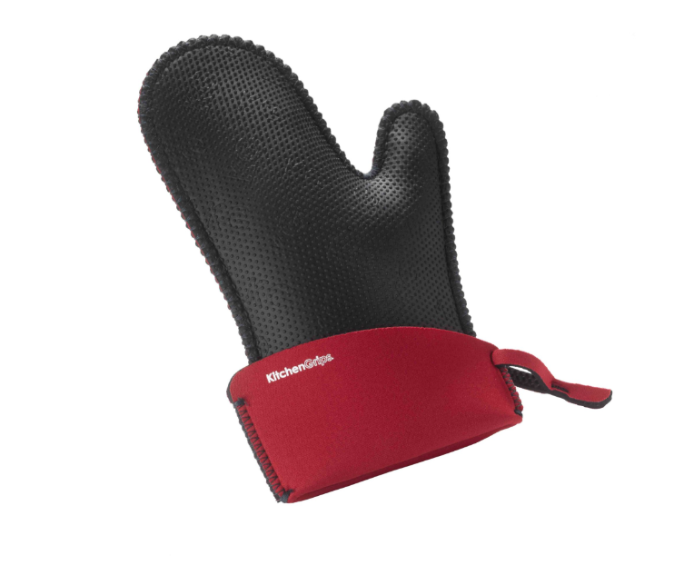 Kitchen Grips Chef Heat Resistant Mitt Large Cherry Black