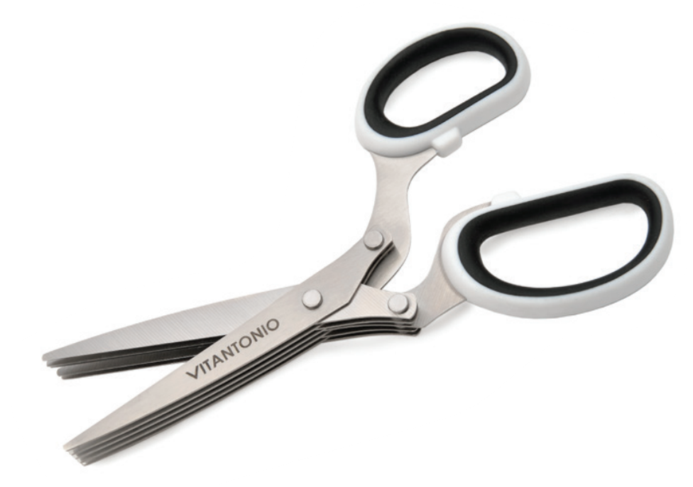 Vitantonio Stainless Steel 5-Blade Herb Scissor - 3.5" Blade