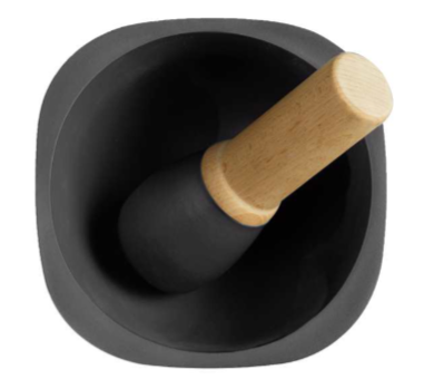 Emile Henry Mortar & Pestle – Truffle Black (Truffe) – 15 x 15.8 x 9.6 cm – 0.9 L Emile Henry by Kitchen Niche