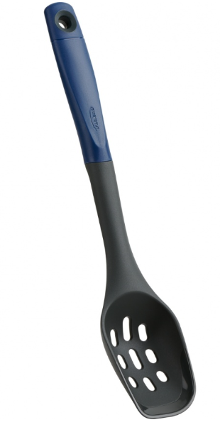 Trudeau Slotted Spoon – Blueberry / Charcoal Trudeau by Kitchen Niche