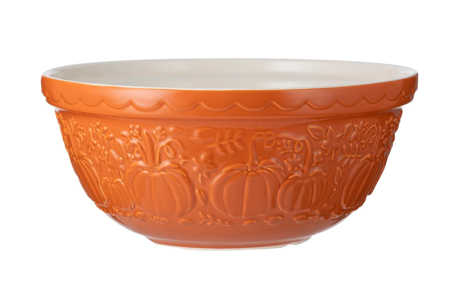 Mason Cash Pumpkin Mixing Bowl 11.75-Inch Orange