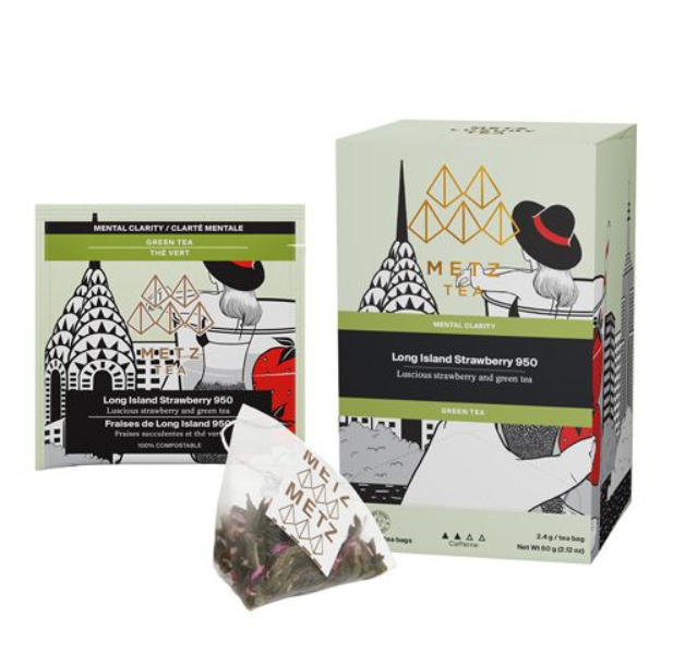 Metropolitan Tea Metz Long Island Strawberry Tea – Box of 25 Teabags