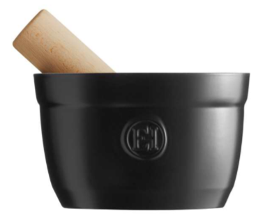 Emile Henry Mortar & Pestle – Truffle Black (Truffe) – 15 x 15.8 x 9.6 cm – 0.9 L Emile Henry by Kitchen Niche