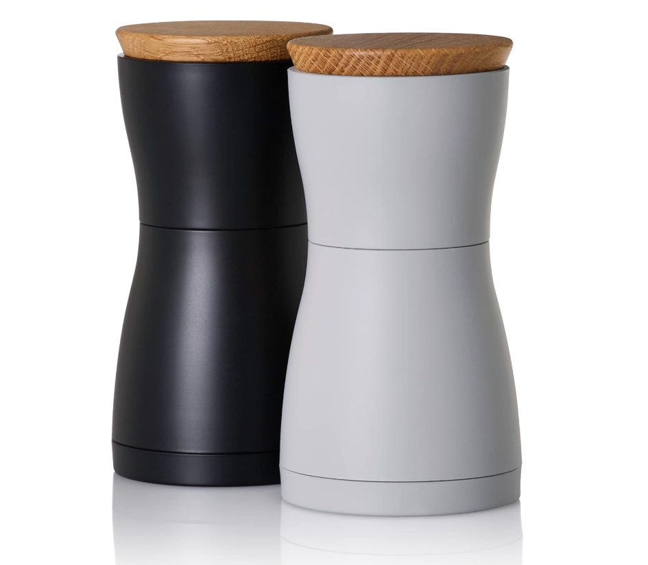 AdHoc Twin Salt and Pepper Mill Set – Black & Grey – 5.2" / 13.2 cm