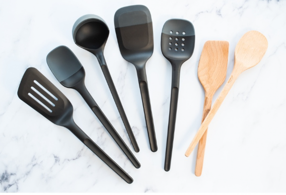 Trudeau Utility Spoon – Black / Charcoal Trudeau by Kitchen Niche