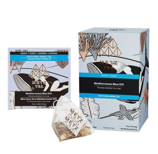 Metropolitan Tea Metz Mediterranean Blue Tea – Box of 25 Teabags