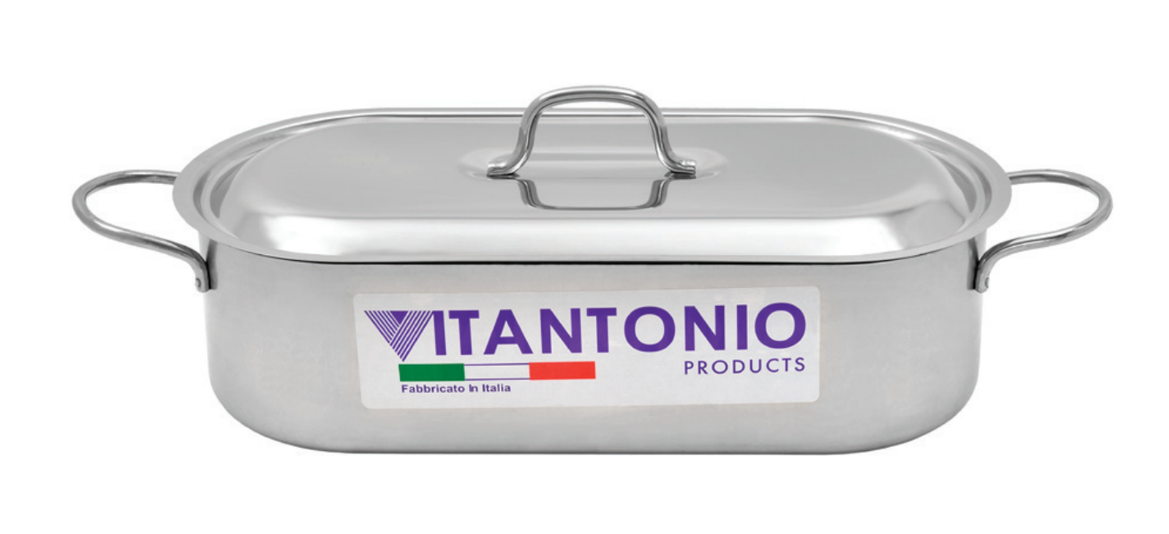 Vitantonio Stainless Steel Covered Fish Poachers – 60cm