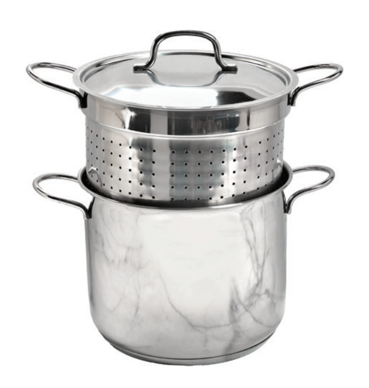 Vitantonio Stainless Steel Allegra Pasta Cooker Pots – 24cm, 7L, 2 Sections