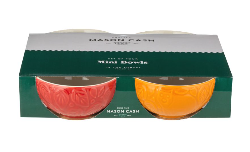 Mason Cash Forest Mini Bowls Set of 4 Assorted