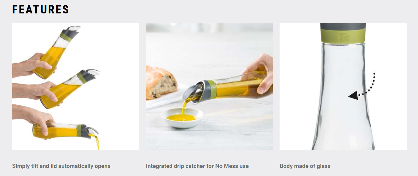 Trudeau Automatic Oil Bottle Trudeau by Kitchen Niche