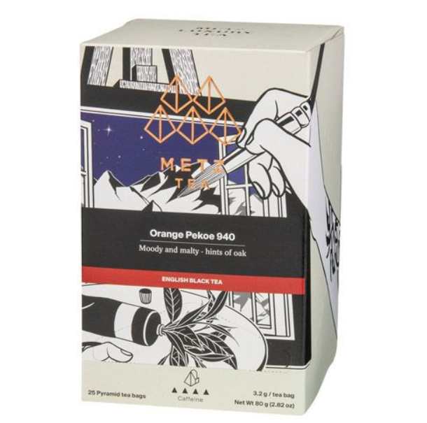 Metropolitan Tea Metz Orange Pekoe Tea – Box of 25 Teabags
