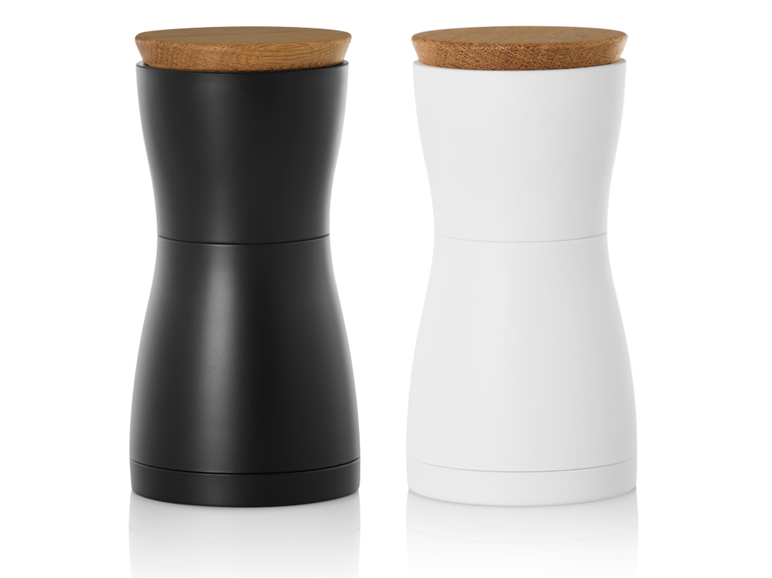 AdHoc Twin Salt & Pepper Mill Set – Black & White – 5.2" / 13.2 cm