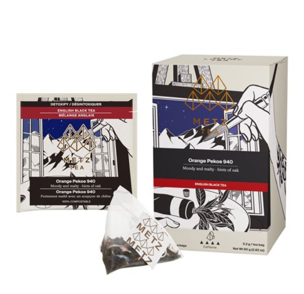 Metropolitan Tea Metz Orange Pekoe Tea – Box of 25 Teabags