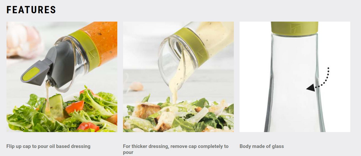 Trudeau Salad Dressing Bottle – 10 oz Trudeau by Kitchen Niche