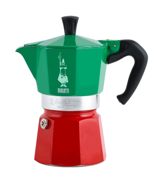 Bialetti Moka Express Tricolore/Bandiera Stove Top Espresso Maker – 6 Cup