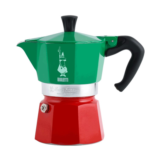 Bialetti Moka Express Tricolore/Bandiera Stove Top Espresso Maker – 3 Cup