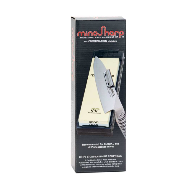 Global MinoSharp Deluxe Whetstone Kit (Medium/Super Fine) Global by Kitchen Niche