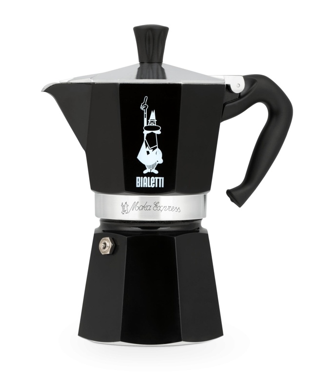 Bialetti Black Moka Express Stove Top Espresso Maker – 6 Cup