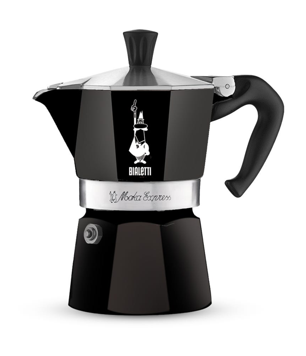 Bialetti Black Moka Express Stove Top Espresso Maker – 3 Cup