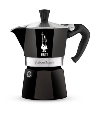 Bialetti Black Moka Express Stove Top Espresso Maker – 3 Cup
