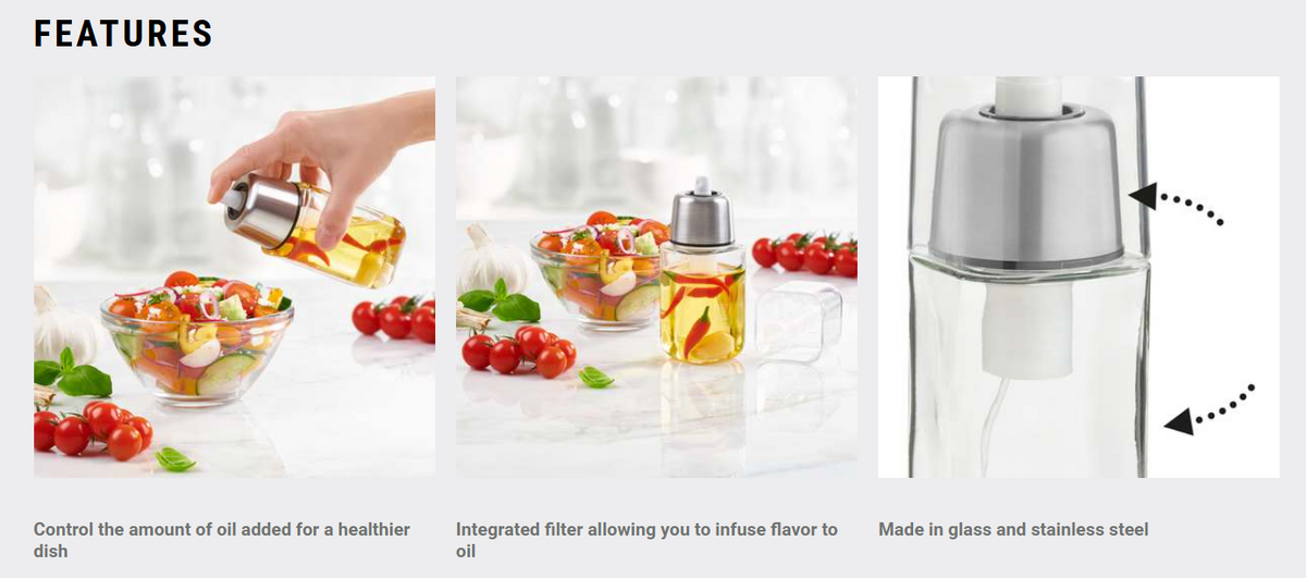 Trudeau Mini Oil Spray Bottle Trudeau by Kitchen Niche