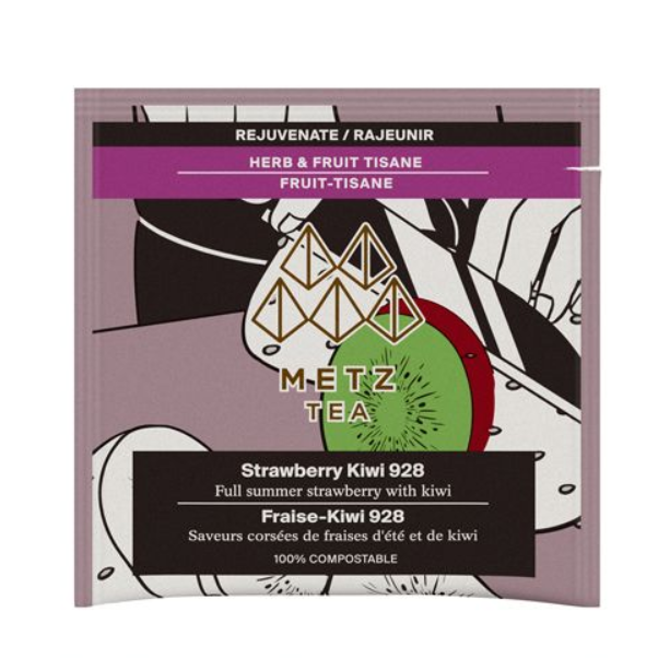Metropolitan Tea Metz Strawberry Kiwi Tea – Box of 25 Teabags