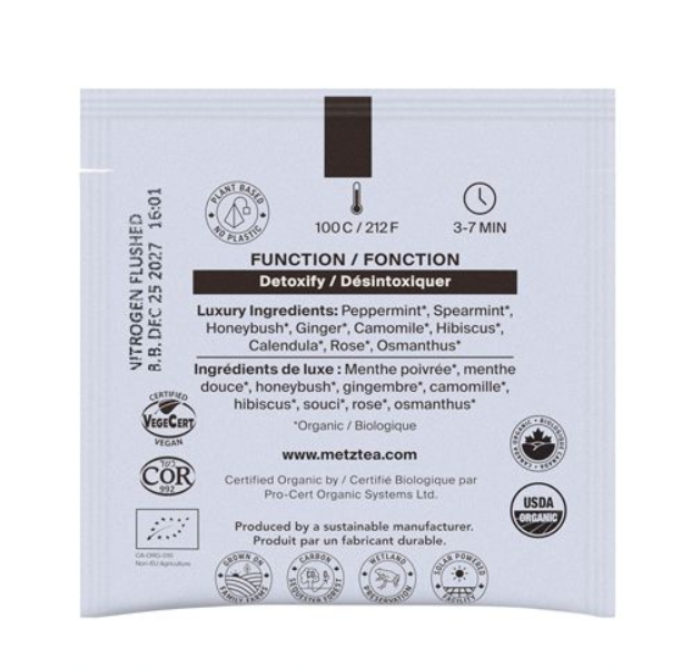 Metropolitan Tea Metz Organic Ayurvedic Balance Tea – Box of 25 Teabags