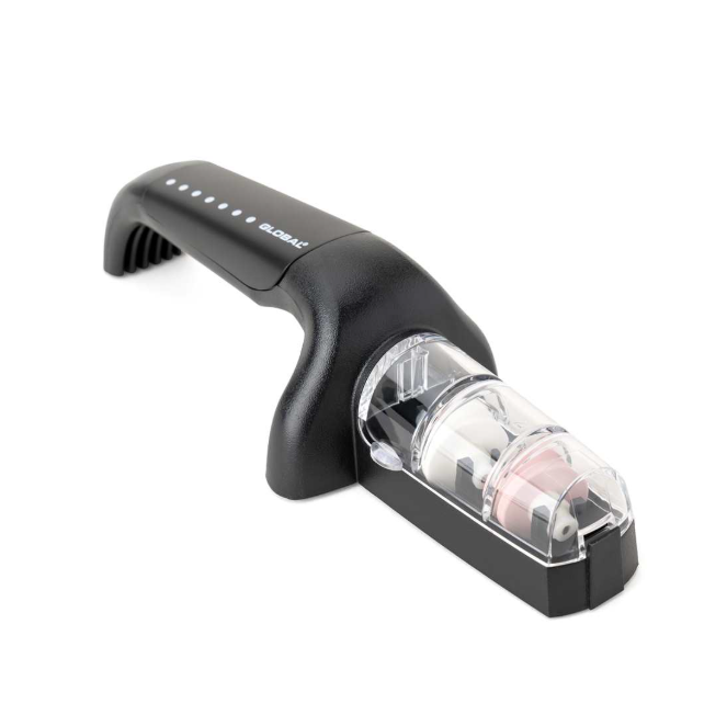 Global Water Sharpener Black Handle w/White Dots Global by Kitchen Niche