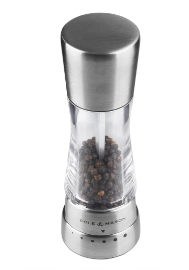 Cole & Mason Derwent Pepper Mill – Stainless Steel – 7.5" / 19 cm by Kitchen Niche
