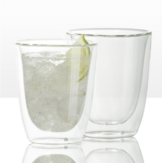 Trudeau Duetto Double Wall Double Old Fashioned Glasses – 11 oz – Set of 2 Trudeau by Kitchen Niche