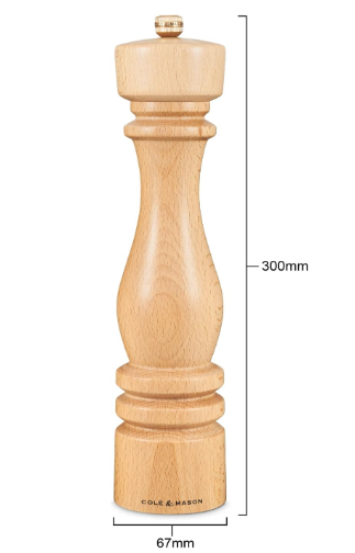 Cole & Mason The London Collection Salt Mill – Natural Beech – 12" / 30 cm by Kitchen Niche