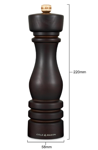 Cole & Mason The London Collection Salt & Pepper Mill Gift Set – Chocolate Wood – 8.5" / 22 cm by Kitchen Niche