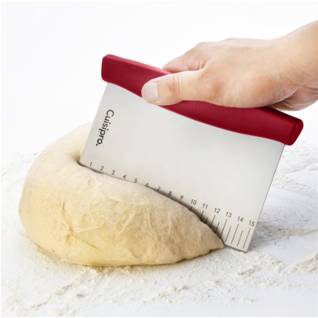 Cuisipro Dough Cutter – 6" x 4.5" / 15 x 11 cm, Stainless Steel, Red Cuisipro by Kitchen Niche