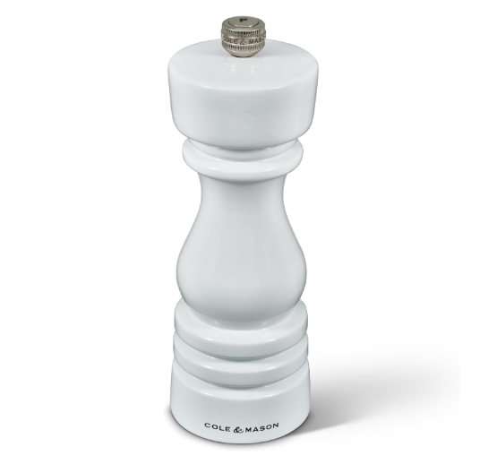 Cole & Mason The London Collection Salt & Pepper Mill Gift Set – White Gloss – 7" / 18 cm by Kitchen Niche