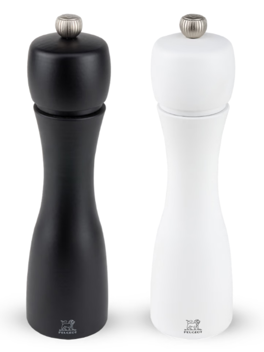 Peugeot Tahiti 20cm Black Pepper &amp; White Salt Mill Set by Kitchen Niche