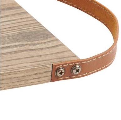 Trudeau Cheese Board with Leather Handle Trudeau by Kitchen Niche