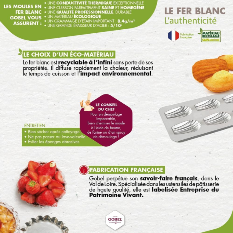 Gobel Folding Loaf Pan – 11" x 4" x 3" / 27 x 10 x 7.5 cm